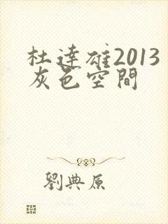 杜达雄2013灰色空间