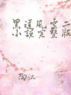 黑道风云二十年小说完整版