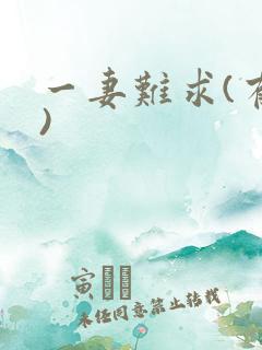 一妻难求(有肉)