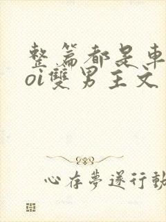 整篇都是车的doi双男主文