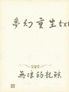 梦幻重生txt