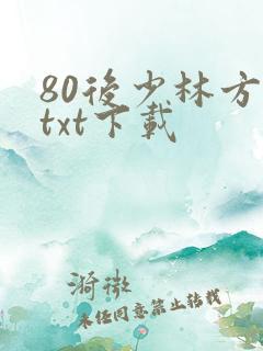 80后少林方丈txt下载
