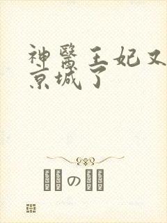 神医王妃又轰动京城了