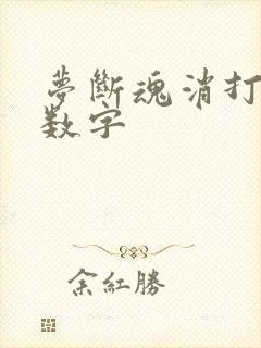 梦断魂消打三个数字