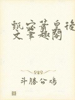 甄宓萧皇后高干文笔趣阁