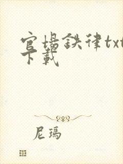 官场铁律txt下载