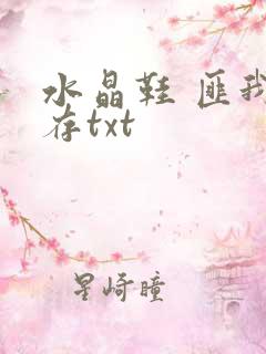 水晶鞋 匪我思存txt