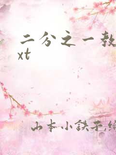 二分之一教主txt