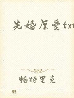 先婚厚爱txt