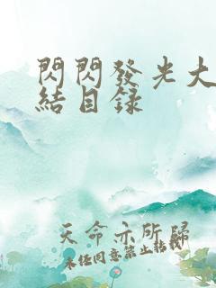 闪闪发光大团圆结目录