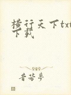 横行天下txt下载