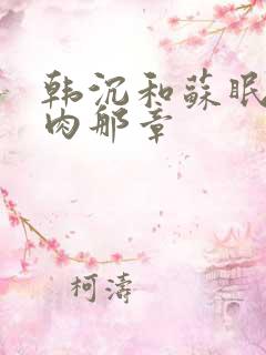 韩沉和苏眠的肉肉那章