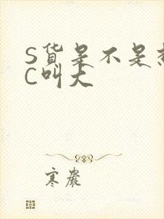 S货是不是想挨C叫大