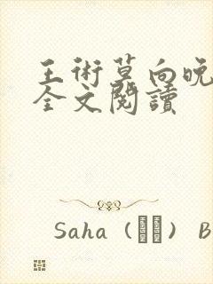 王术莫向晚小说全文阅读