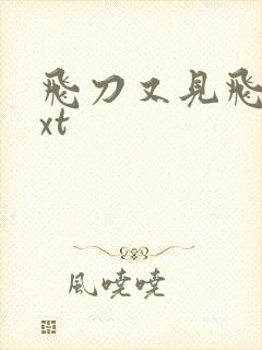 飞刀又见飞刀txt
