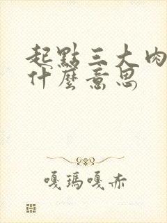 起点三大肉器是什么意思