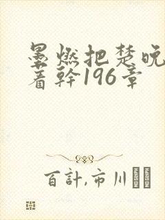 墨燃把楚晚宁按着干196章