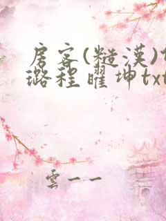 房客(糙汉)何璐程曜坤txt免费下载百度云