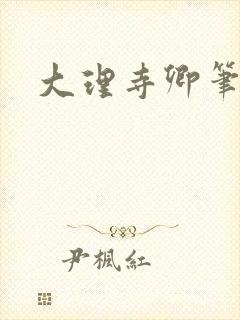 大理寺卿笔趣阁