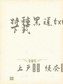 特种黑道txt下载