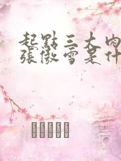 起点三大肉x器张傲雪是什么