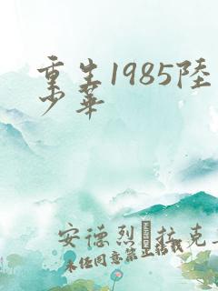 重生1985陆少华