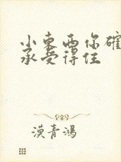 小东西你确定你承受得住