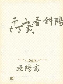 千山看斜阳txt下载