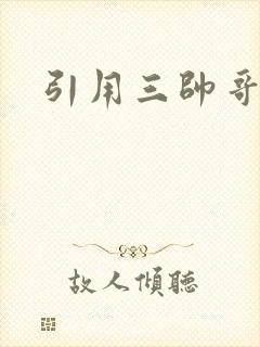 引用三帅哥