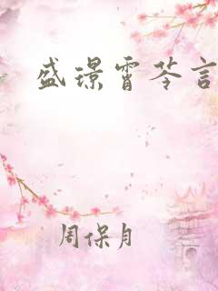 盛璟霄芩言小说