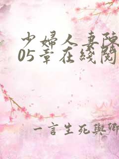 少妇人妻陈艳105章在线阅读