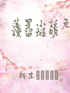 落星小说免费阅读留燧明