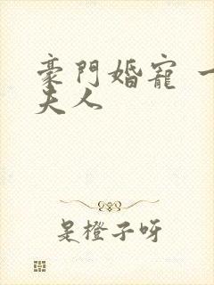 豪门婚宠 一品夫人