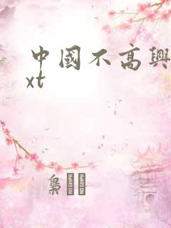 中国不高兴 txt