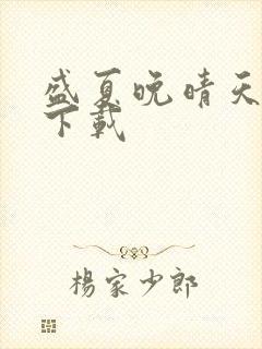 盛夏晚晴天小说下载