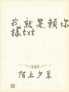 我就是赖你 怎样txt
