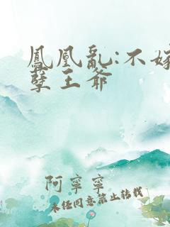 凤凰乱:不嫁妖孽王爷