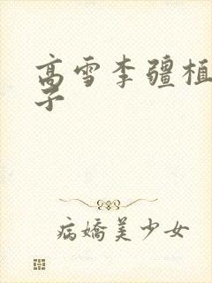 高雪李疆植物儿子