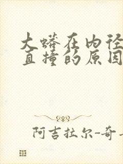 大蟒在内径横冲直撞的原因