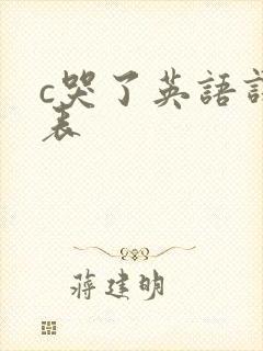 c哭了英语课代表