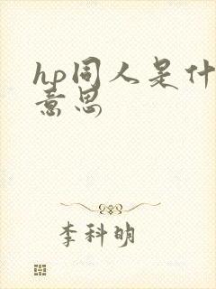 hp同人是什么意思