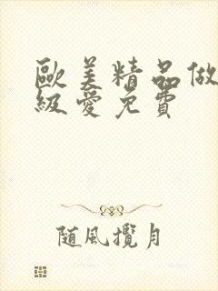 欧美精品做人一级爱免费