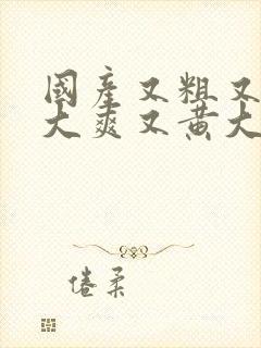 国产又粗又猛又大爽又黄大爷