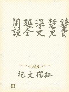 周延深楚辞的小说全文免费阅读