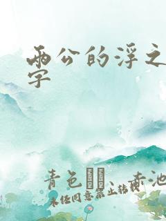 两公的浮之手中字