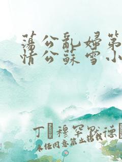 荡公乱妇第1章情公苏雪小说