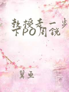 教授走一步撞一下PO周锐