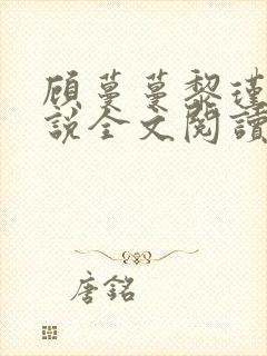 顾蔓蔓黎瑾泽小说全文阅读