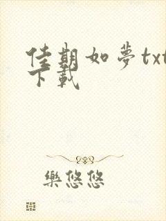 佳期如梦txt下载