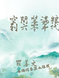 空间装满粮食回到六零年代